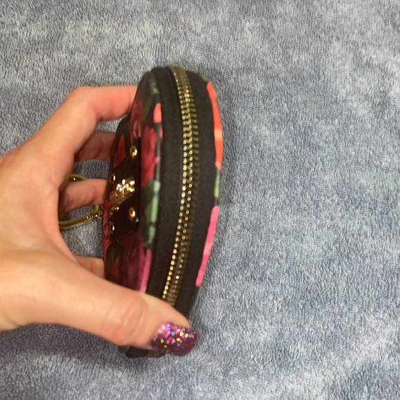 Nwot Juicy Couture Cute Heart Small Wallet coin purse Floral - Picture 5 of 9